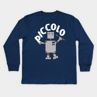Piccolo Robot White Text Kids Long Sleeve T-Shirt
